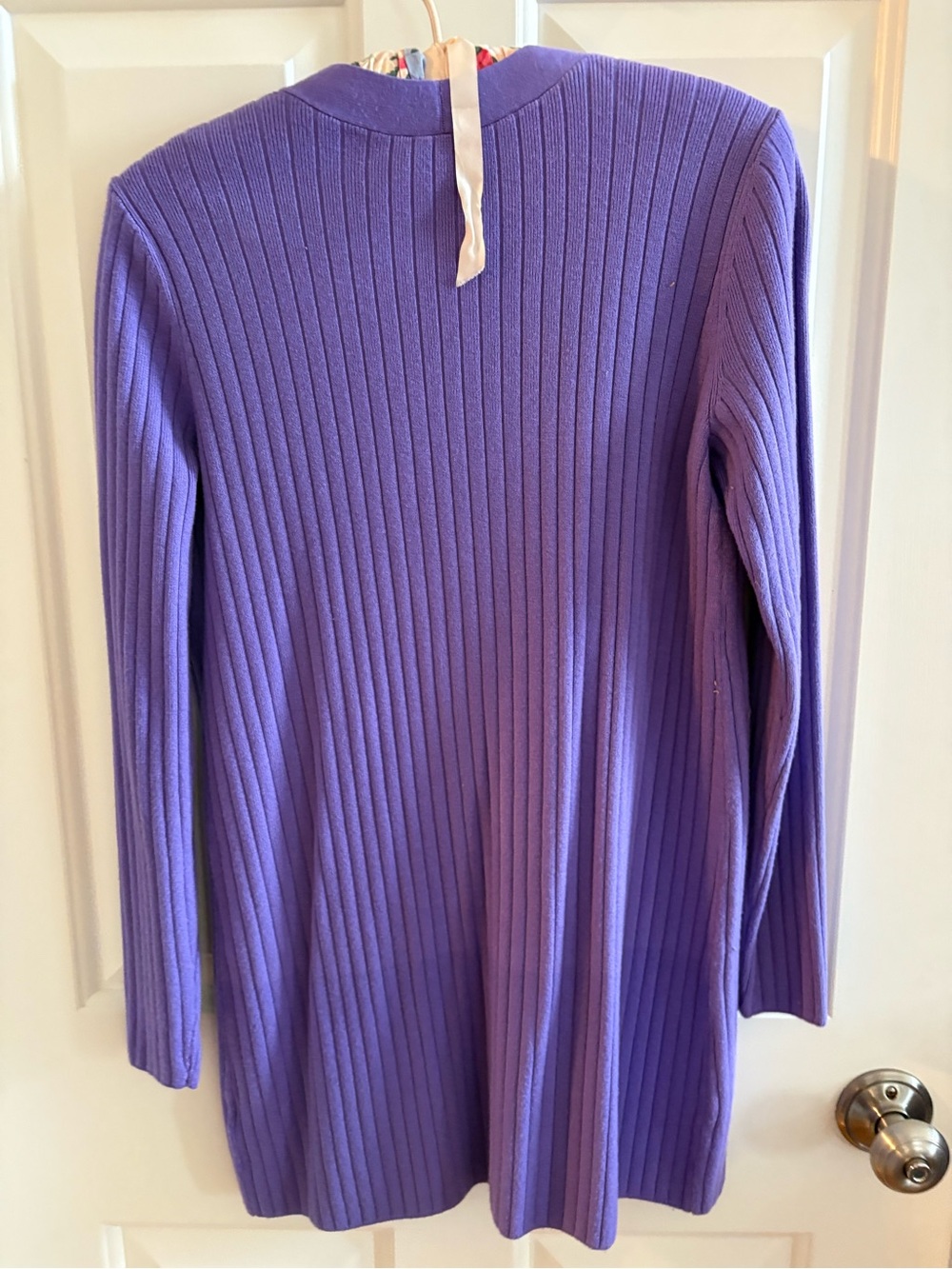 Talbots Purple Ribbed Button-Front Cardigan and Vest Sweater Set - Picture 6 of 6